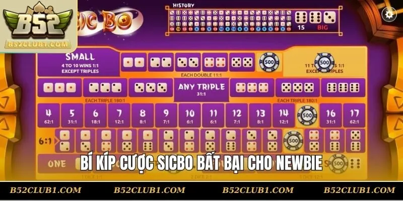 Bí kíp cược sicbo bất bại cho newbie